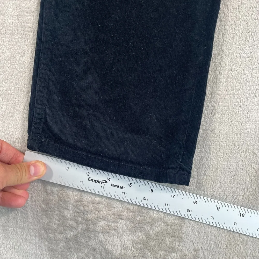 PAIGE Federal Slim Straight Pants Men 34x34 Royal Black Corduroy‎ USA NWT $200